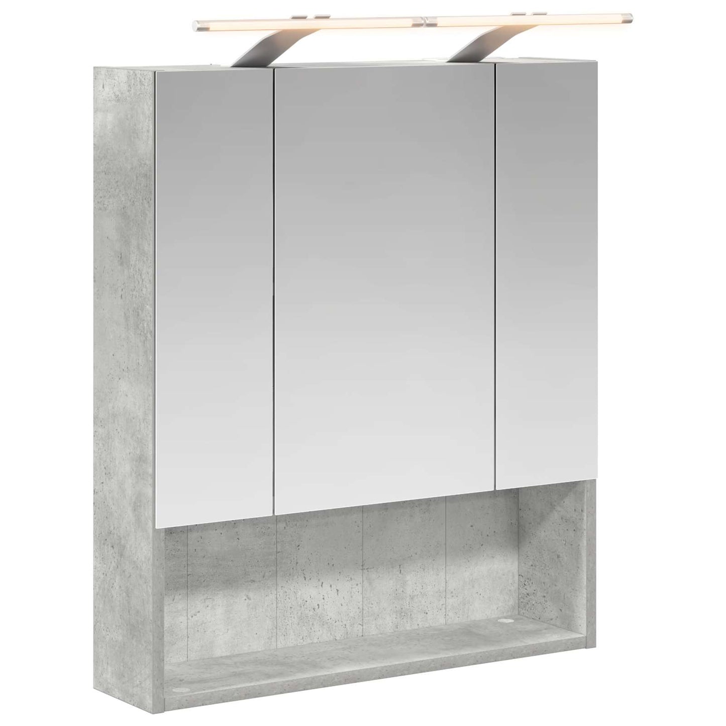 Baderomsspeilskap Betonggrå 60 x 14.5 x 70 cm Konstruert tre
