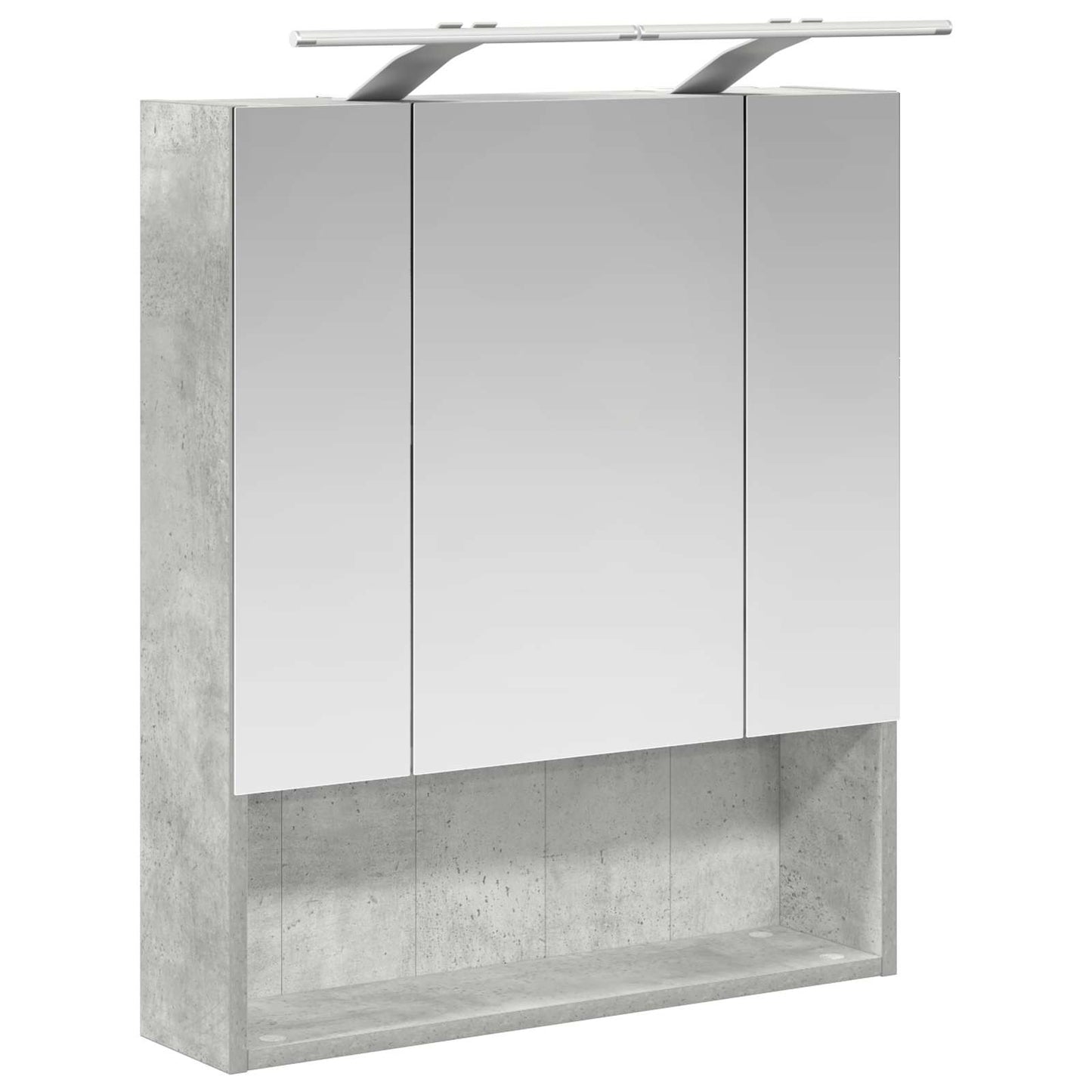 Baderomsspeilskap Betonggrå 60 x 14.5 x 70 cm Konstruert tre