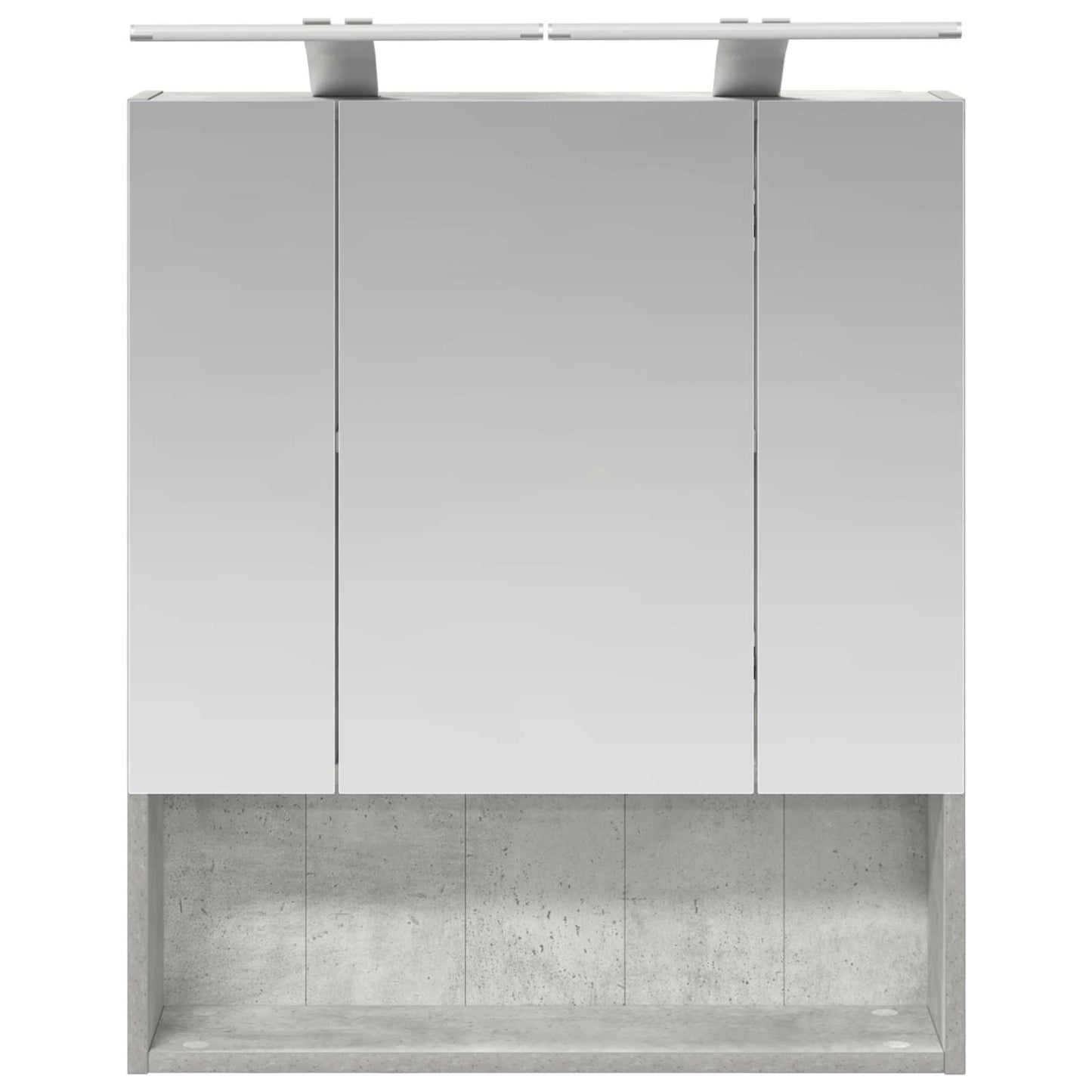 Baderomsspeilskap Betonggrå 60 x 14.5 x 70 cm Konstruert tre