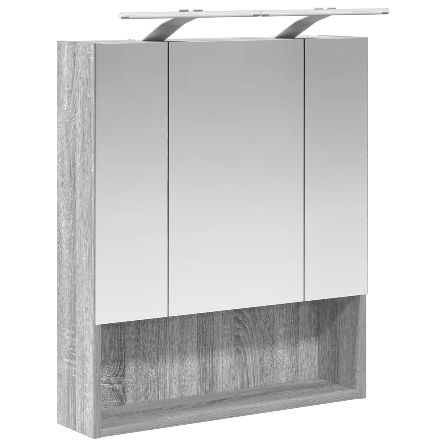 Baderomsspeilskap Grå Sonoma 60 x 14.5 x 70 cm Konstruert tre