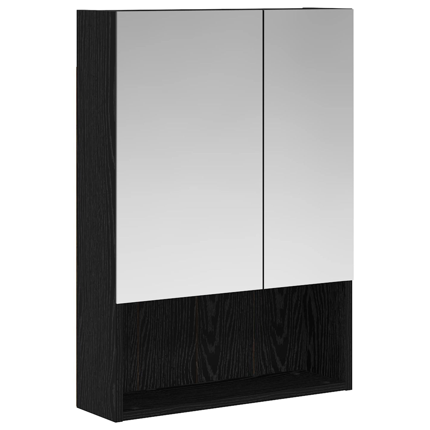 Baderomsspeilskap Svart Eik 50 x 14,5 x 70 cm Konstruert tre