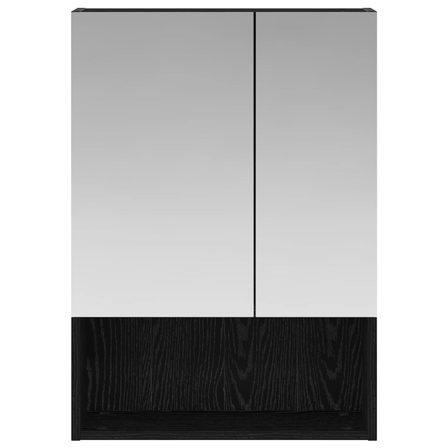Baderomsspeilskap Svart Eik 50 x 14,5 x 70 cm Konstruert tre