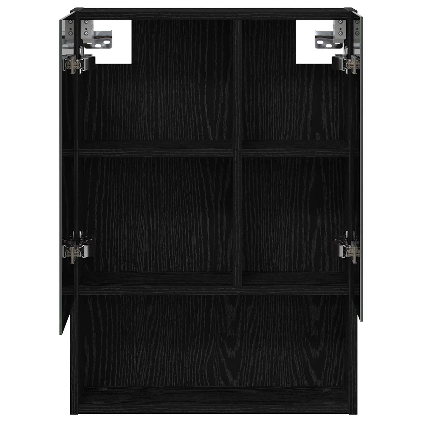 Baderomsspeilskap Svart Eik 50 x 14,5 x 70 cm Konstruert tre