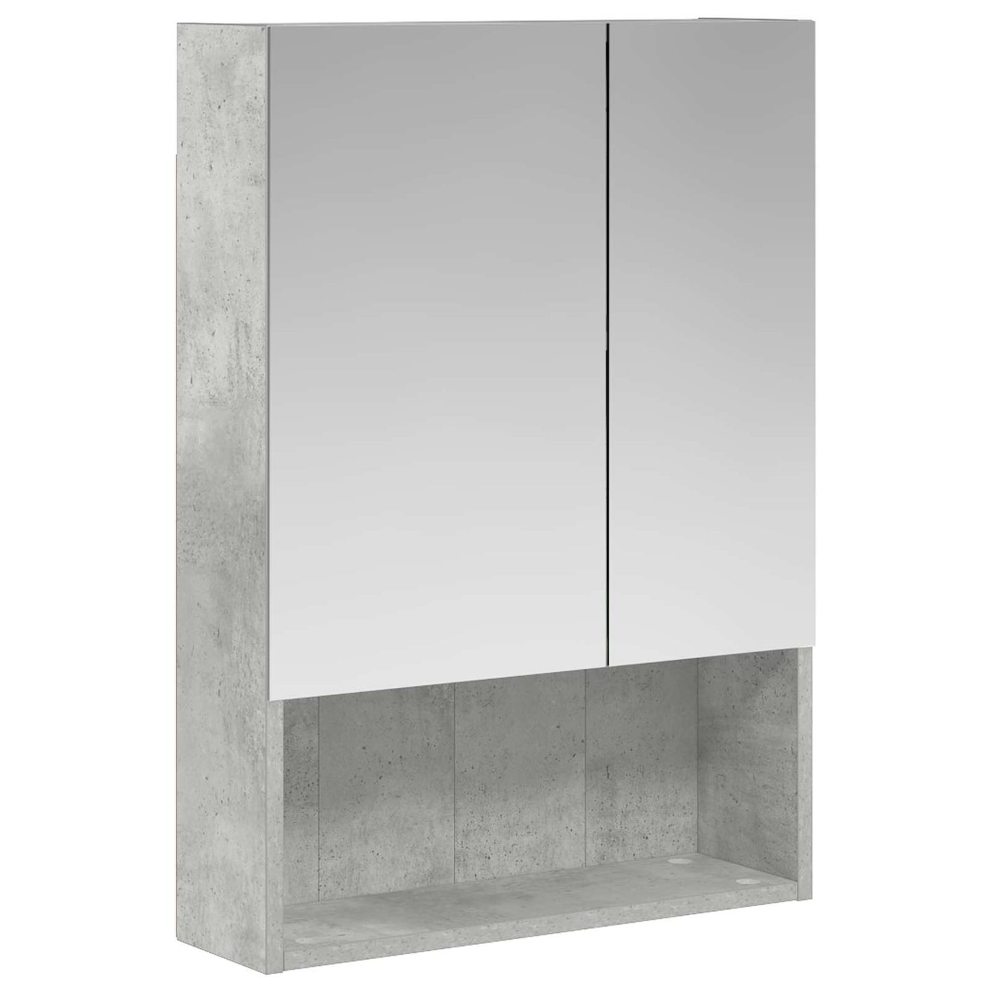 Baderomsspeilskap Betonggrå 50 x 14,5 x 70 cm Konstruert tre