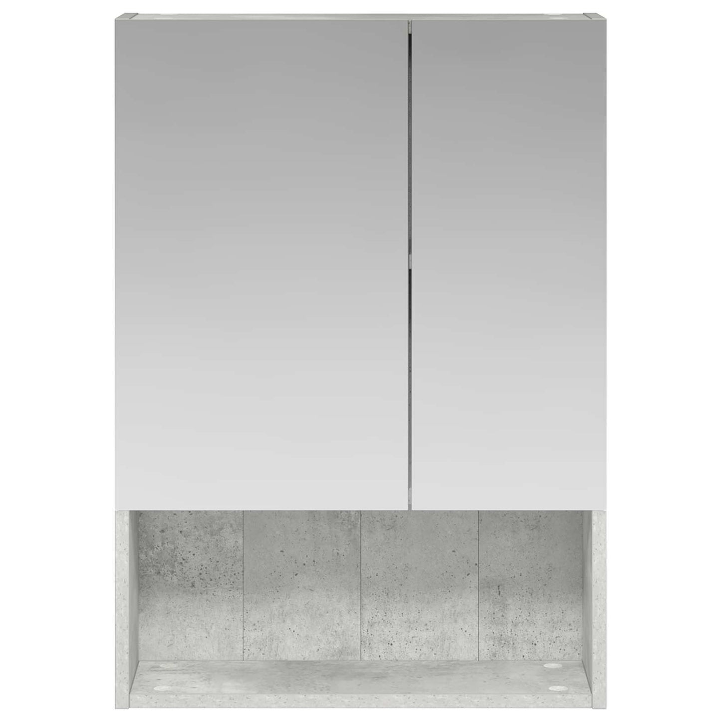Baderomsspeilskap Betonggrå 50 x 14,5 x 70 cm Konstruert tre