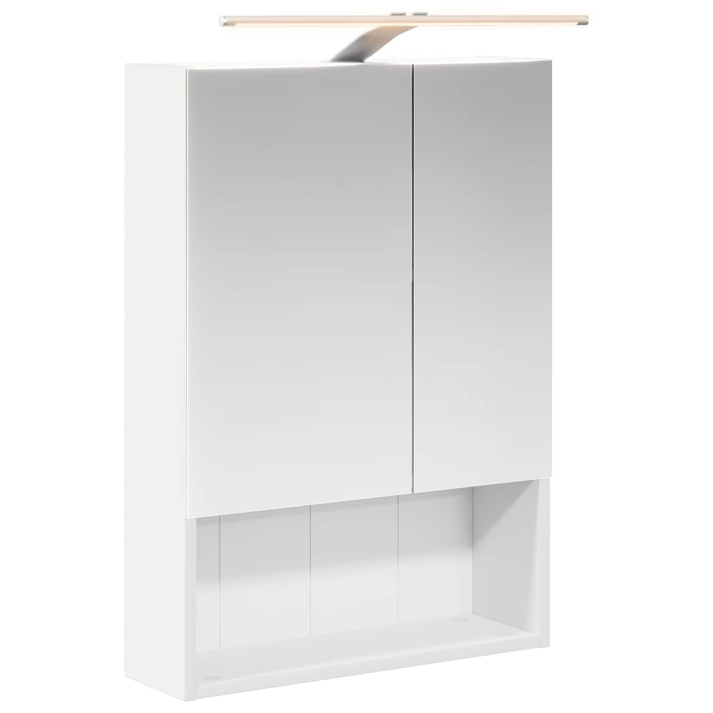 Baderomsspeilskap med dør Hvit 50 x 14,5 x 70 cm Konstruert tre