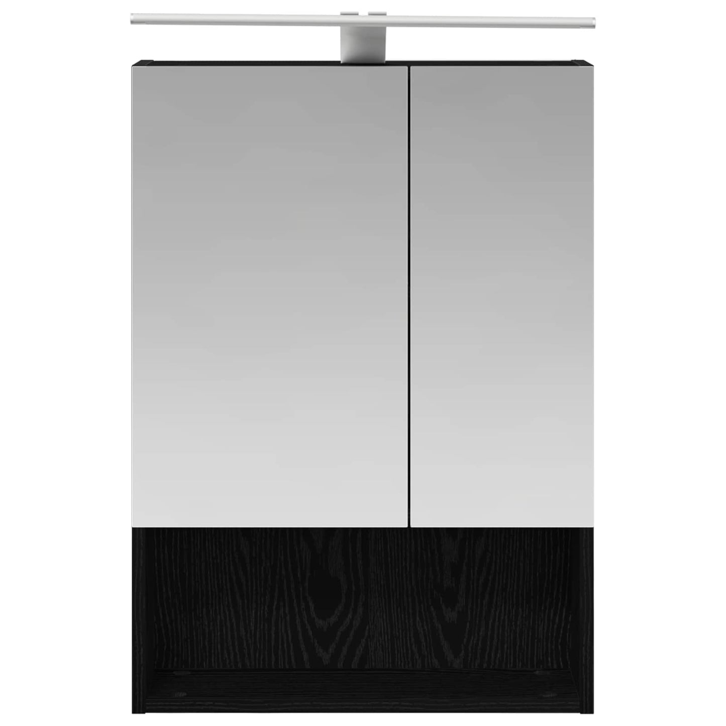 Baderomsspeilskap Svart Eik 50 x 14,5 x 70 cm Konstruert tre
