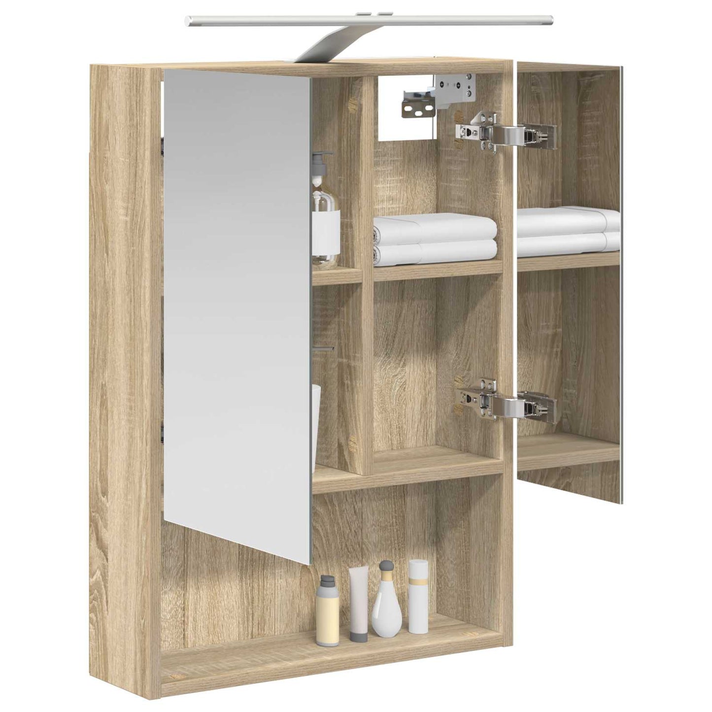 Baderomsspeilskap Sonoma eik 50 x 14,5 x 70 cm Konstruert tre