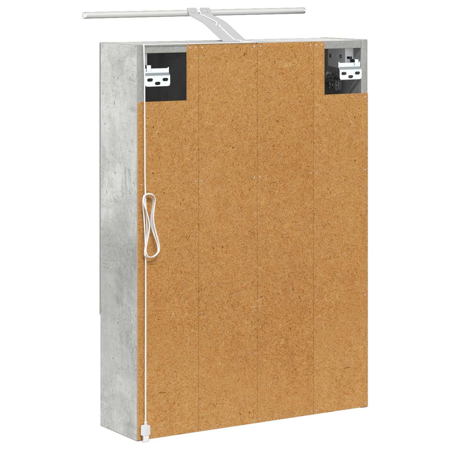 Baderomsspeilskap Betonggrå 50 x 14,5 x 70 cm Konstruert tre