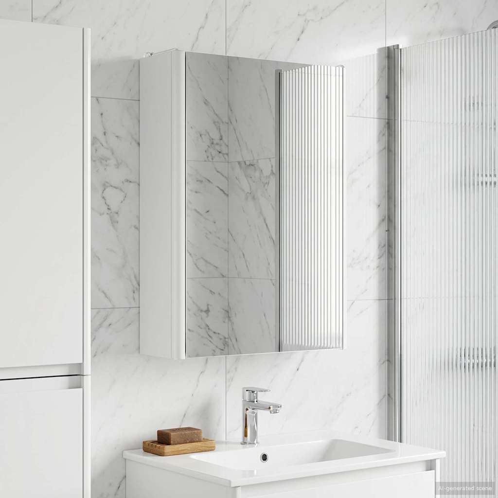 Baderomsspeilskap for Hvit 33 x 11,5 x 50 cm Konstruert tre