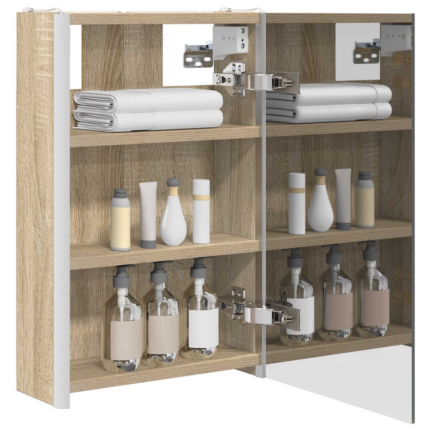Baderomsspeilskap Sonoma eik 33 x 11,5 x 50 cm Konstruert tre