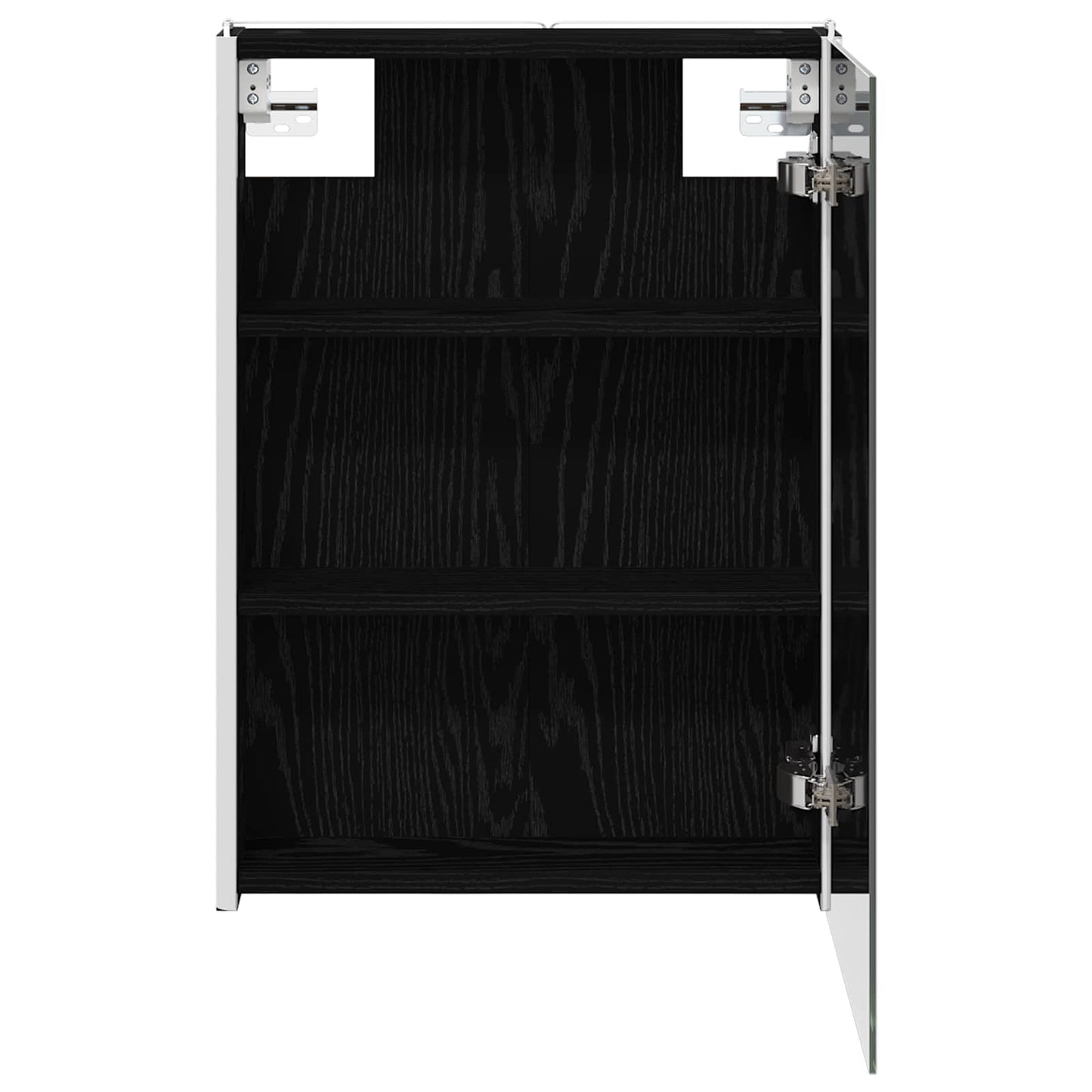 Baderomsspeilskap Svart Eik 43 x 11,5 x 60,5 cm Konstruert tre