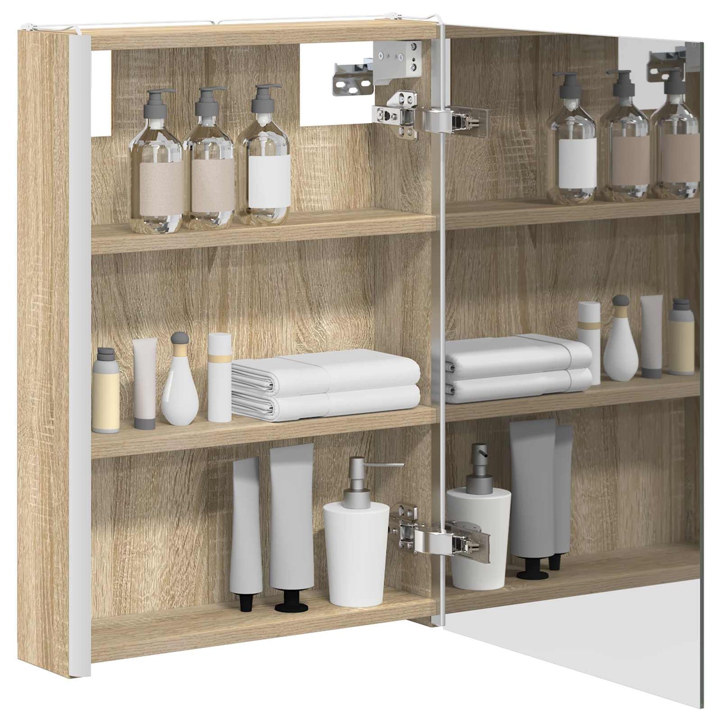 Baderomsspeilskap Sonoma eik 43 x 11,5 x 60,5 cm Konstruert tre