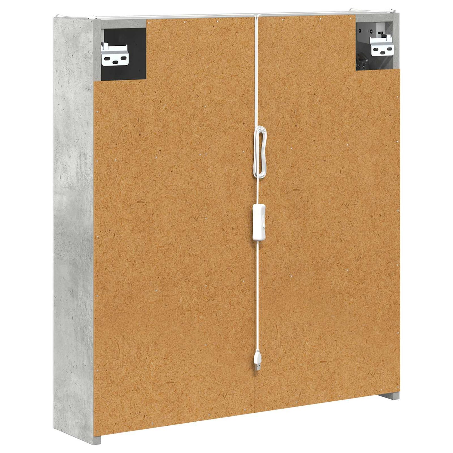 Baderomsspeilskap Betonggrå 63,5 x 15,5 x 70 cm Konstruert tre