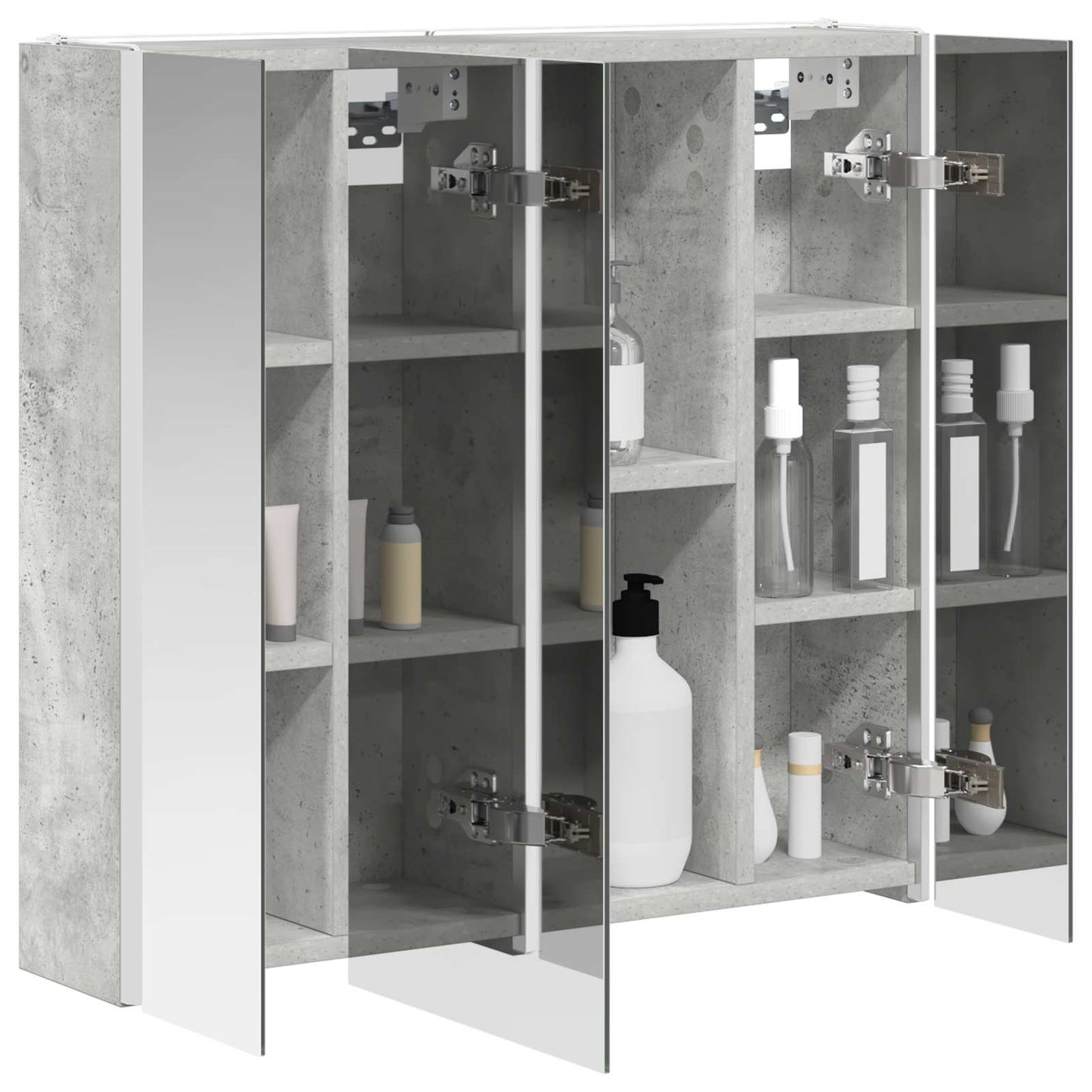 Baderomsspeilskap Betonggrå 63,5 x 15,5 x 60,5 cm