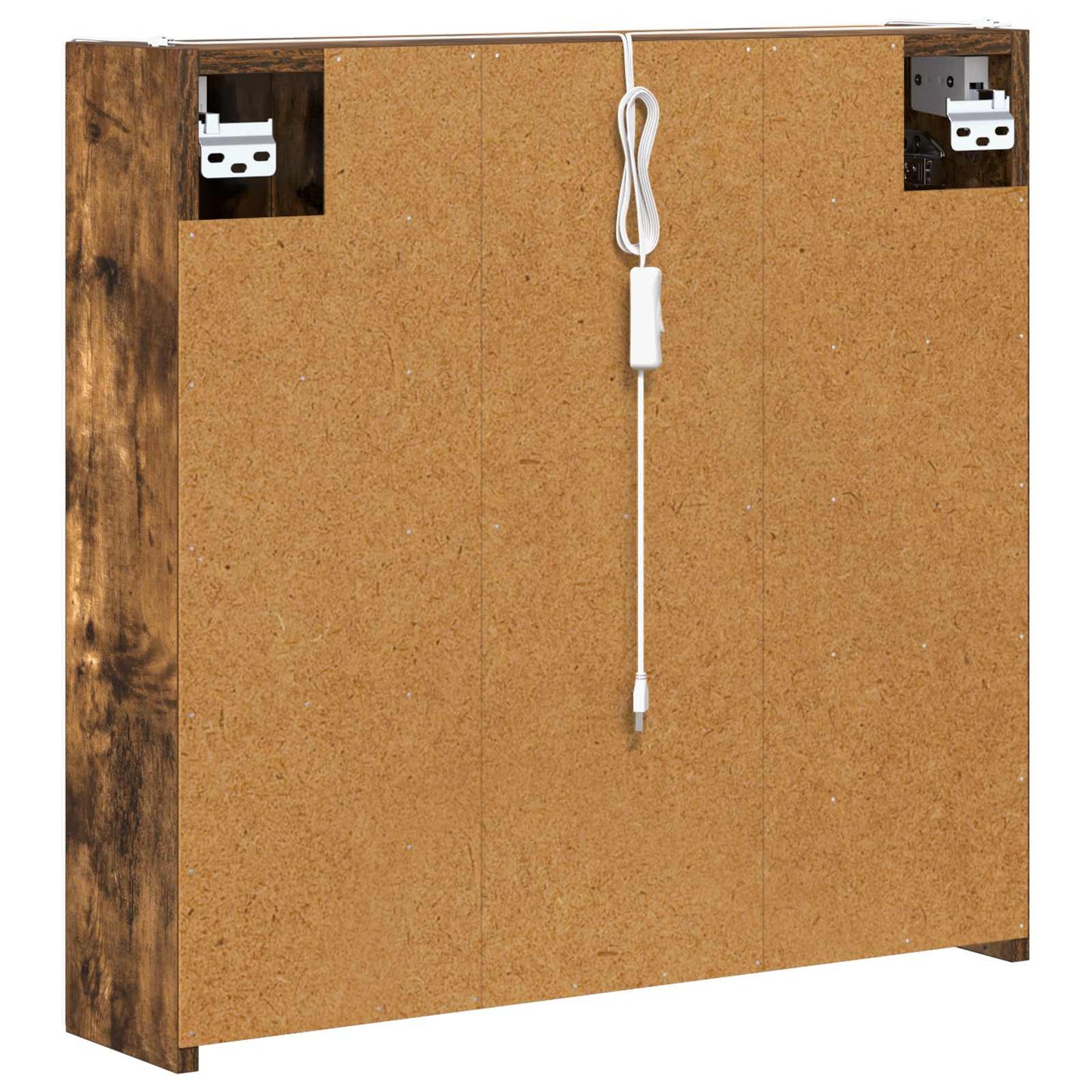 Baderomsspeilskap Røkt eik 63,5 x 15,5 x 60,5 cm Konstruert tre