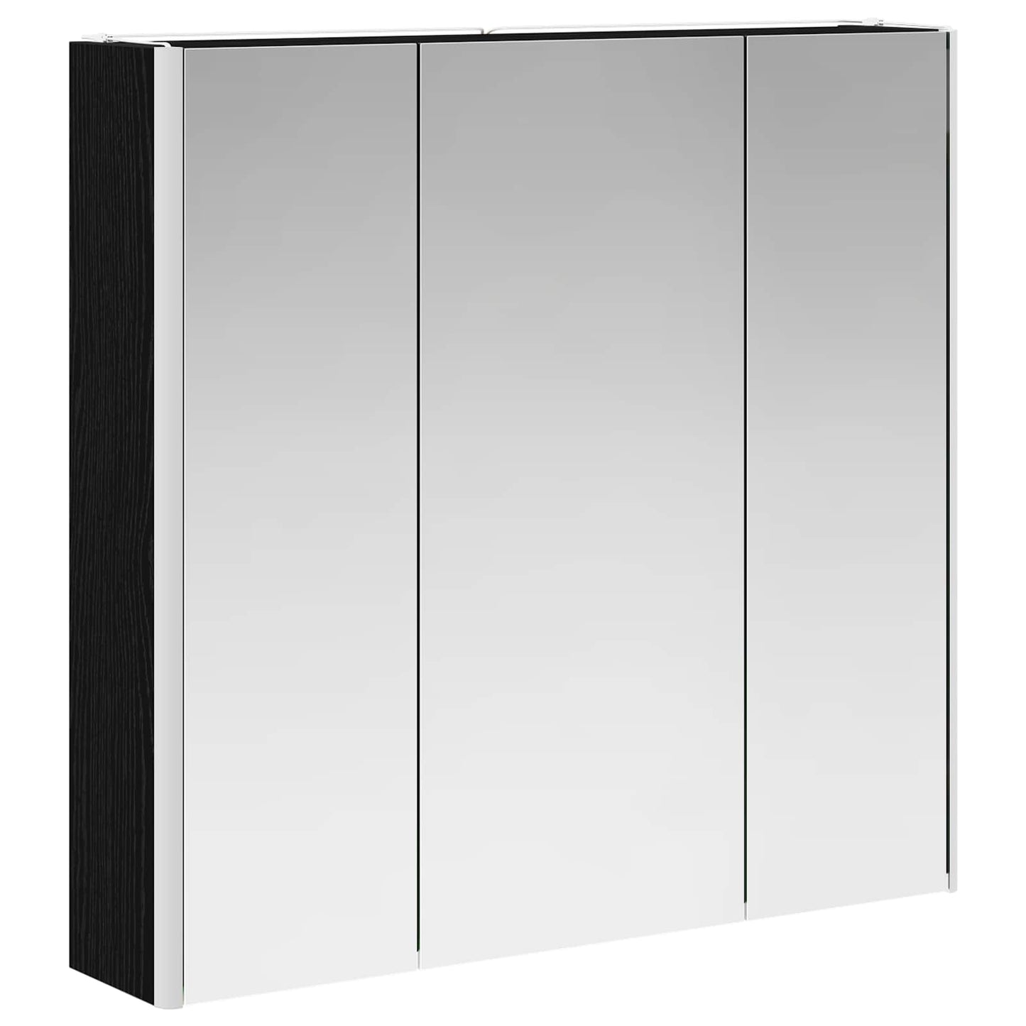 Baderomsspeilskap Svart Eik 73,5 x 15,5 x 70 cm Konstruert tre