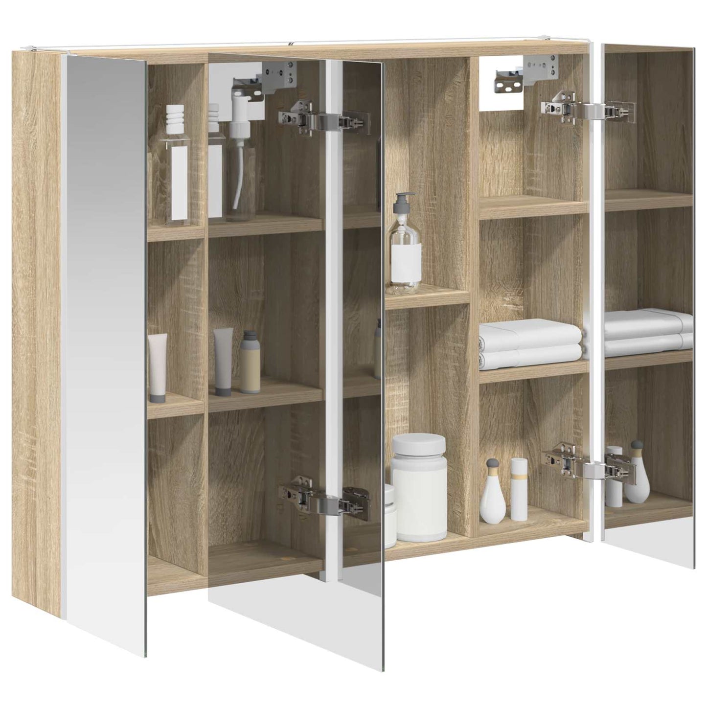 Baderomsspeilskap Sonoma eik 83,5 x 15,5 x 70 cm Konstruert tre