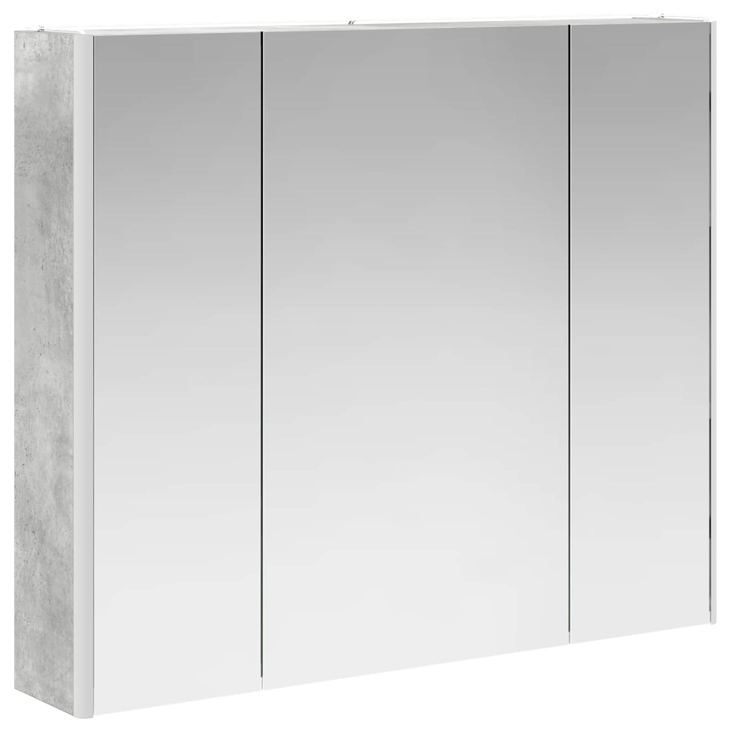 Baderomsspeilskap Betonggrå 83,5 x 15,5 x 70 cm Konstruert tre