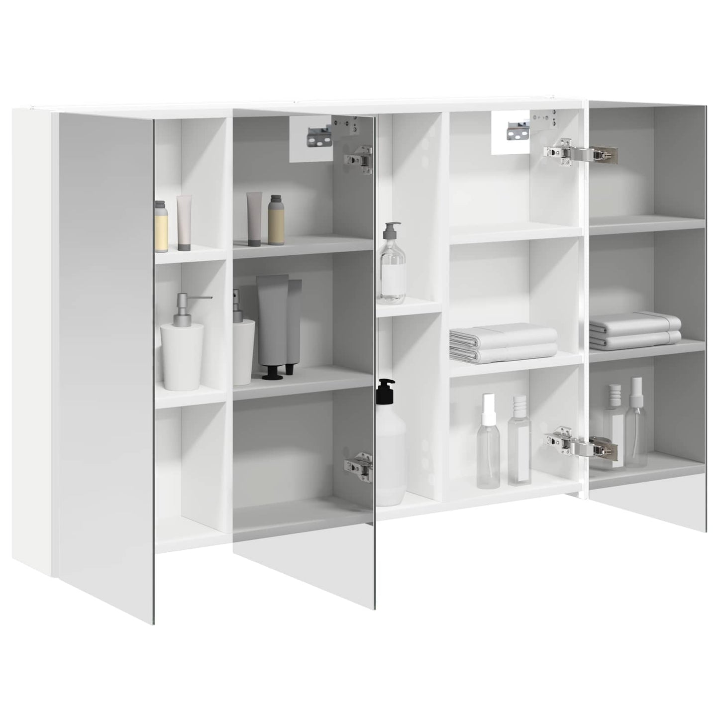 Baderomsspeilskap for Hvit 103,5 x 15,5 x 70 cm Konstruert tre
