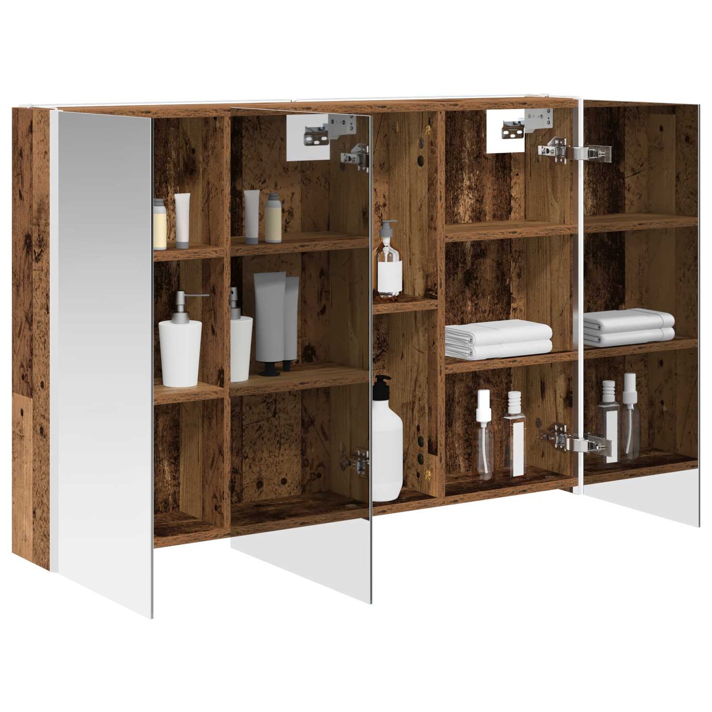 Baderomsspeilskap Gammelt tre 103,5 x 15,5 x 70 cm