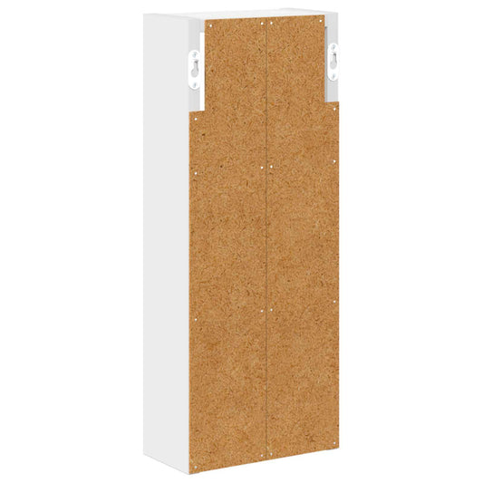 Baderom veggskap med hylle Hvit 20 x 10 x 50 cm Konstruert tre