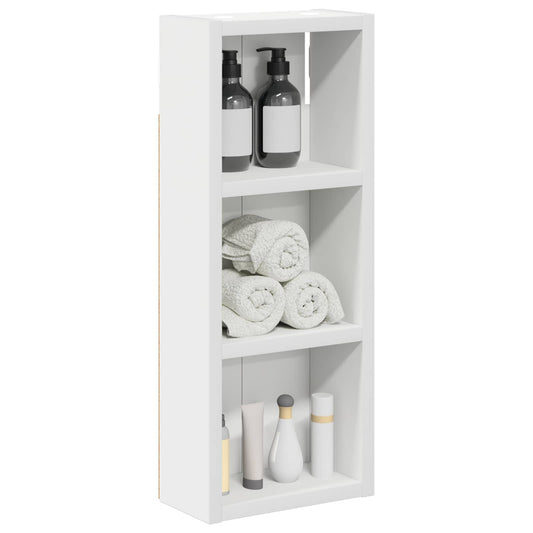 Baderom veggskap med hylle Hvit 20 x 10 x 50 cm Konstruert tre