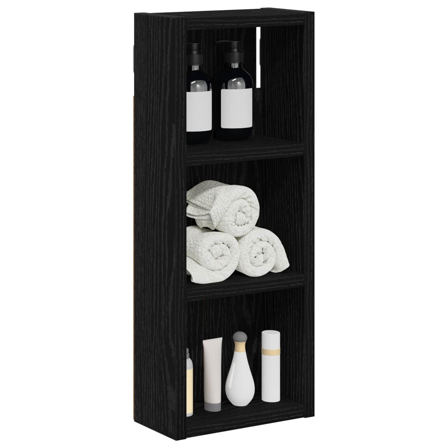 Baderom veggskap Svart Eik 20 x 10 x 50 cm Konstruert tre