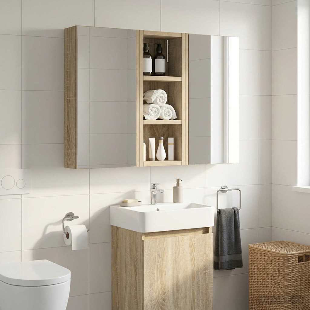 Baderom veggskap Sonoma eik 20 x 10 x 50 cm Konstruert tre