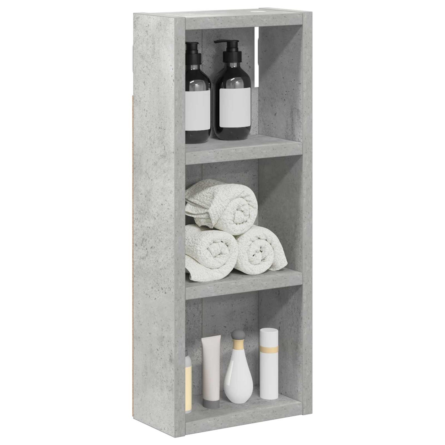 Baderom veggskap BetongGrå 20 x 10 x 50 cm Konstruert tre