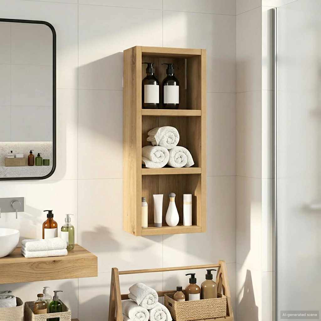 Baderom veggskap Kunstnerisk Eik 20 x 10 x 50 cm Konstruert tre