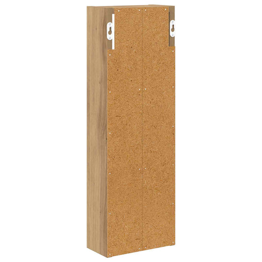 Baderom veggskap med hylle Kunstnerisk Eik 20 x 10 x 60,5 cm