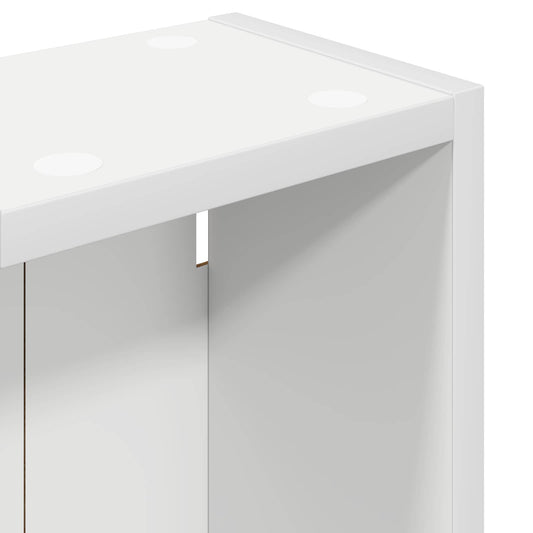 Baderom veggskap med hylle Hvit 20 x 14 x 70 cm Konstruert tre
