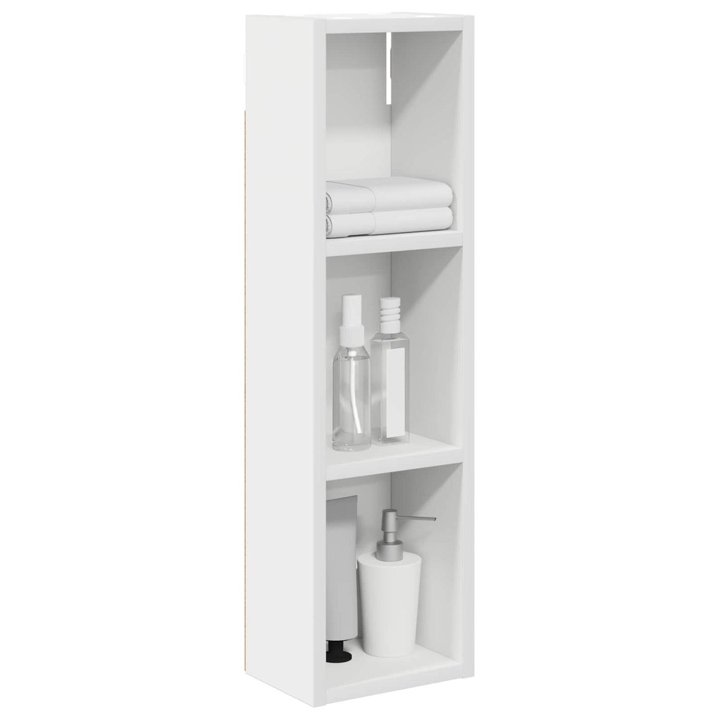 Baderom veggskap med hylle Hvit 20 x 14 x 70 cm Konstruert tre