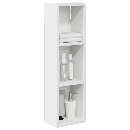 Baderom veggskap med hylle Hvit 20 x 14 x 70 cm Konstruert tre