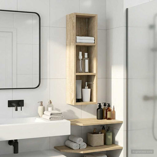 Baderom veggskap Sonoma eik 20 x 14 x 70 cm Konstruert tre
