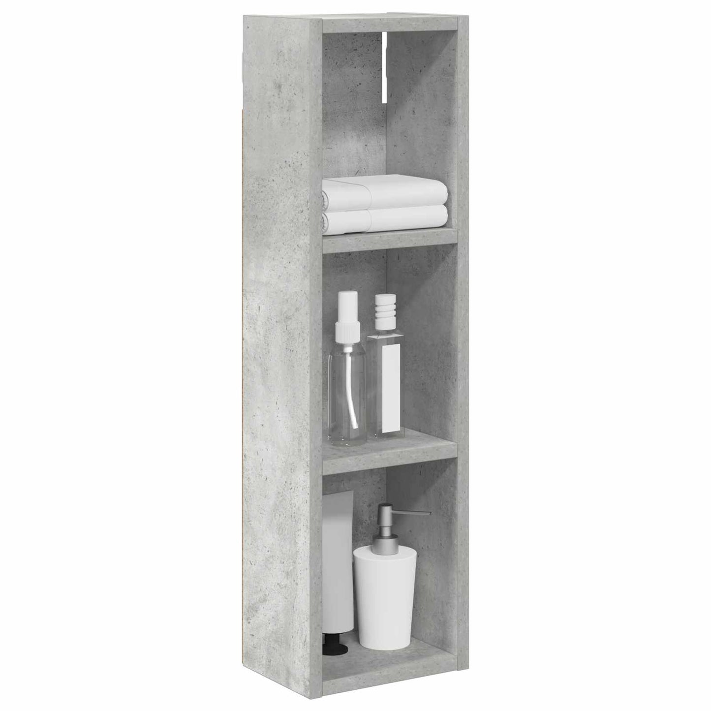 Baderom veggskap BetongGrå 20 x 14 x 70 cm Konstruert tre