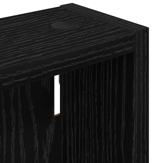 Baderom veggskap Svart Eik 30 x 10 x 60,5 cm Konstruert tre