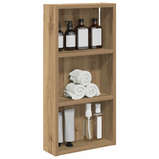 Baderom veggskap med hylle Kunstnerisk Eik 30 x 10 x 60,5 cm