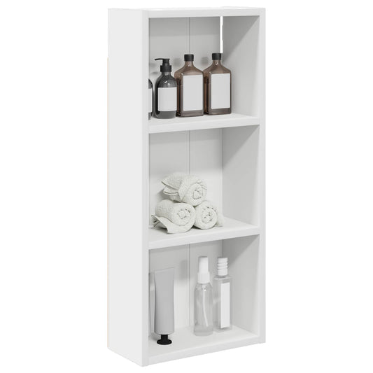 Baderom veggskap med hylle Hvit 30 x 14 x 70 cm Konstruert tre