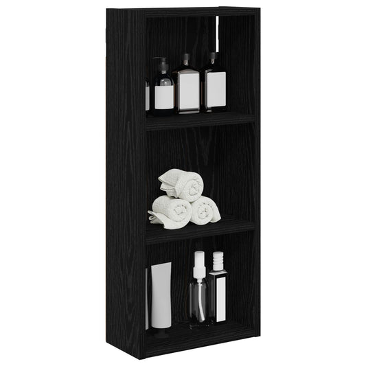 Baderom veggskap Svart Eik 30 x 14 x 70 cm Konstruert tre