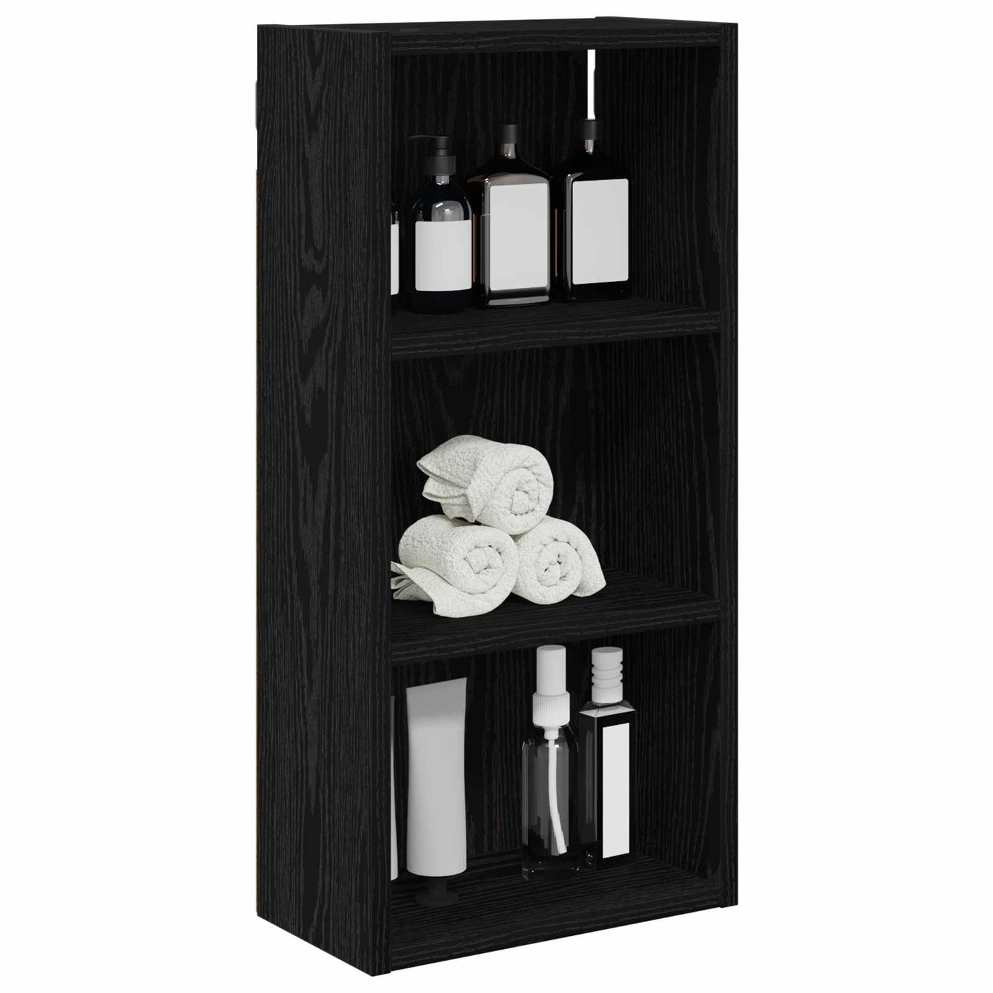 Baderom veggskap Svart Eik 30 x 16 x 62,5 cm Konstruert tre