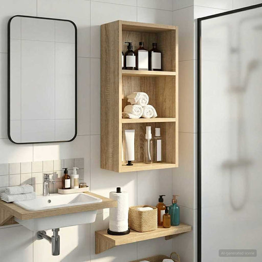 Baderom veggskap Sonoma eik 30 x 16 x 62,5 cm Konstruert tre