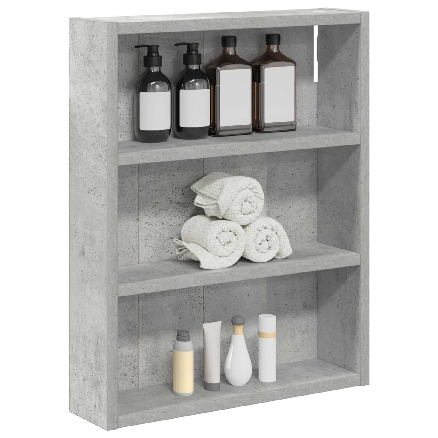 Baderom veggskap BetongGrå 40 x 10 x 50 cm Konstruert tre