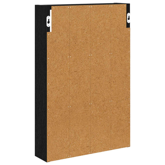 Baderom veggskap Svart Eik 40 x 10 x 60,5 cm Konstruert tre