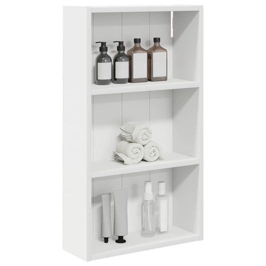Baderom veggskap med hylle Hvit 40 x 14 x 70 cm Konstruert tre