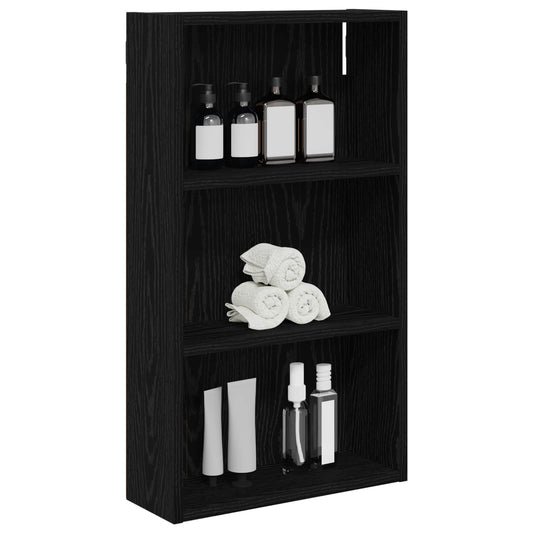 Baderom veggskap Svart Eik 40 x 14 x 70 cm Konstruert tre