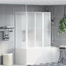 Badskjerm Frostet 120 x 70 x 137 cm Aluminium