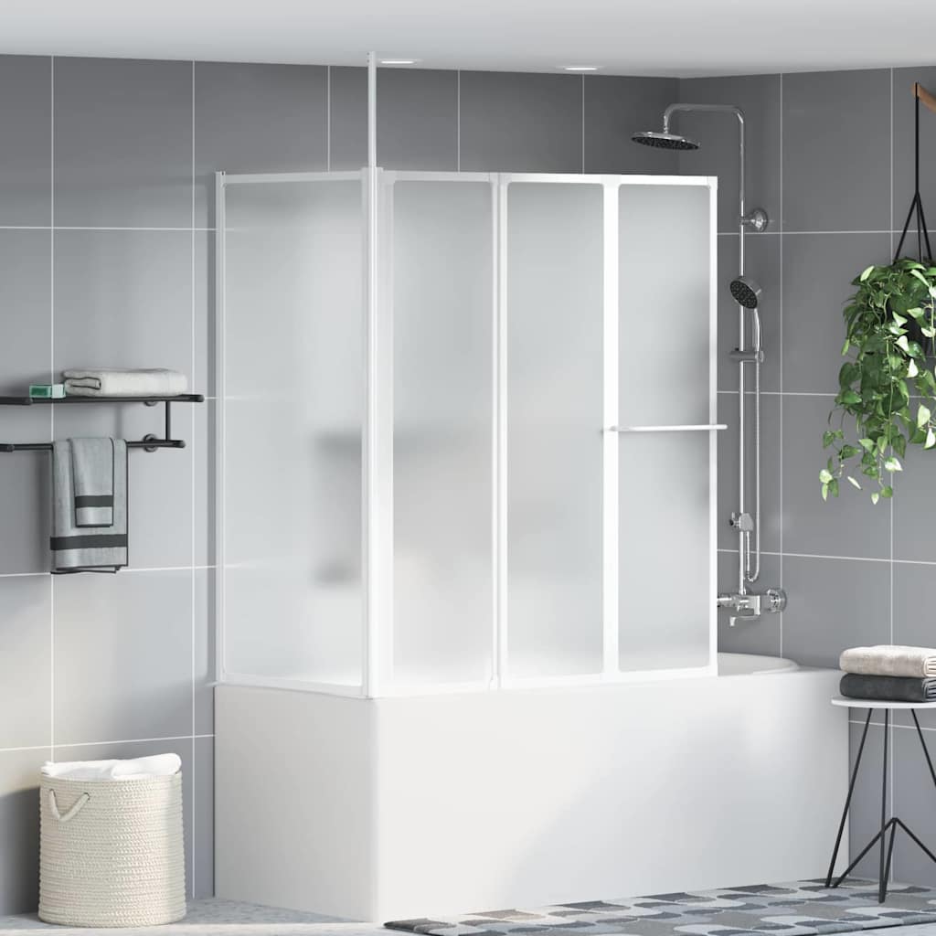 Badskjerm Frostet 120 x 70 x 137 cm Aluminium