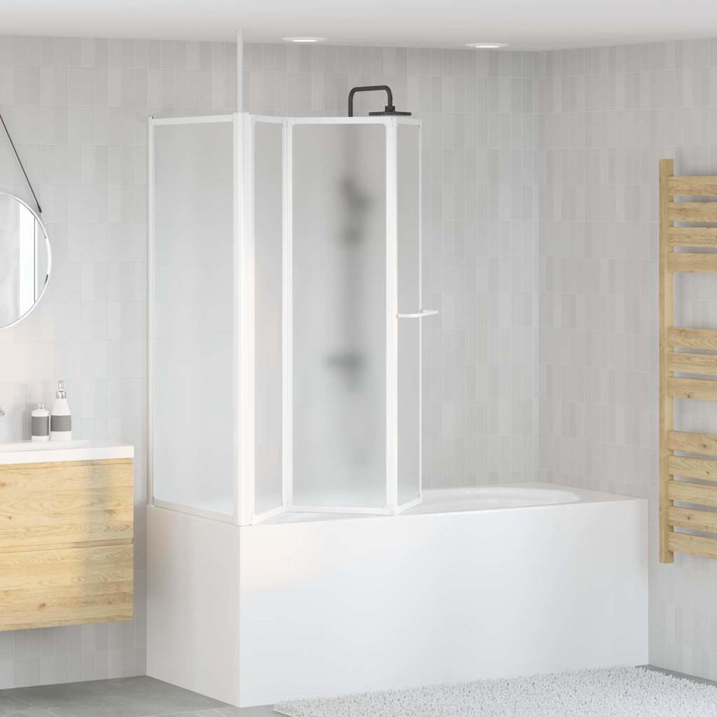 Badskjerm Frostet 120 x 70 x 137 cm Aluminium